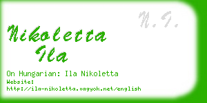 nikoletta ila business card